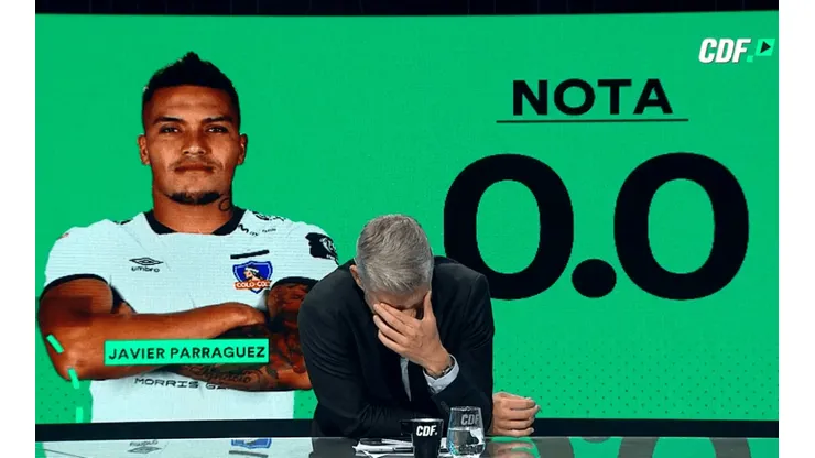 Absolutamente reprobado quedó Javier Parraguez después de su partido en Colo Colo
