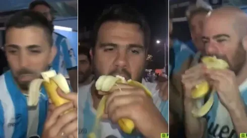 El ritual de la banana: los hinchas de Racing y su homenaje a Marcelo Díaz