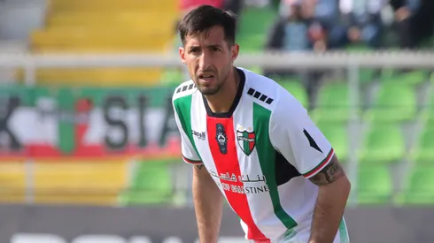 Gonzalo Sosa durante el partido de Palestino contra Everton, por el Campeonato Nacional 2024.