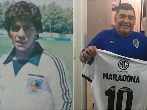 ¡Maradona albo! Igual que en los 80 vuelve a posar con la camiseta de Colo Colo