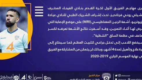 Parte médico Ronnie Fernández