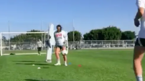 ¡Tremenda! Alex Morgan no para con nada y se luce entrenando con siete meses de embarazo