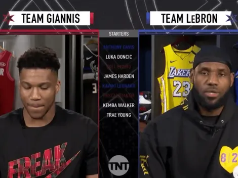 La carita de Antetokounmpo cuando Lebron elige a Doncic para el All Star