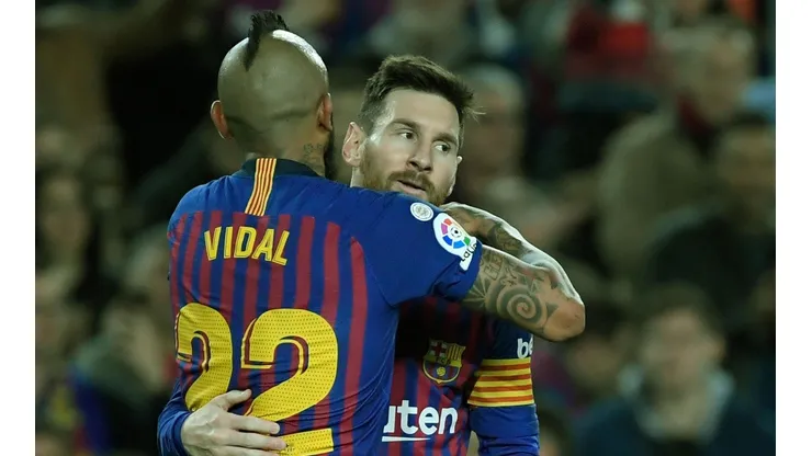 Messi junto a Vidal, una pareja que se entiende muy bien en el campo y fuera de el