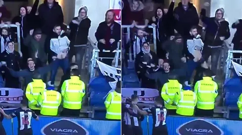 El hincha no se guardó nada para celebrar la clasificación de Newcastle en la FA Cup