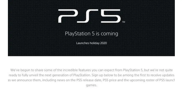 Es liberada la página web oficial de PlayStation 5