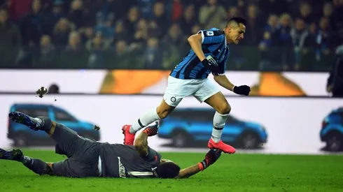 Alexis Sánchez recibió la falta penal de Musso que definió la victoria de Inter