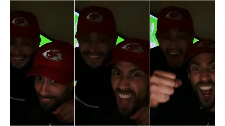Jorge Valdivia y Rodrigo Millar celebraron la victoria de Kansas City Chiefs