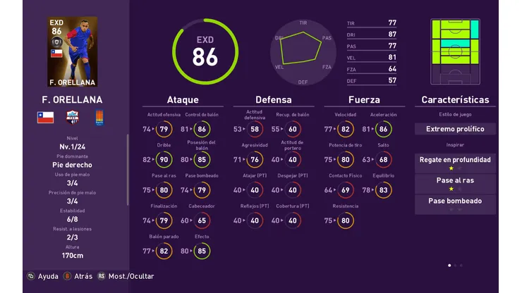 Orellana elegido como el mejor jugador del Eibar en PES 2020