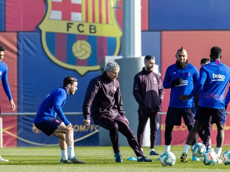 Setién se las canta claritas a Vidal en Barcelona