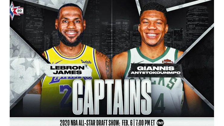 LeBron y Antotokounmpo serán los capitanes.