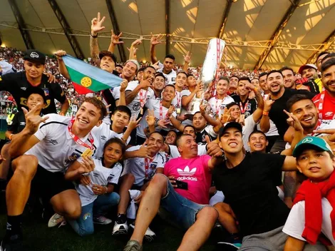 Vidal celebra el título de Colo Colo en la Copa Chile