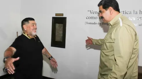 Maradona y Maduro se reunieron en Venezuela.