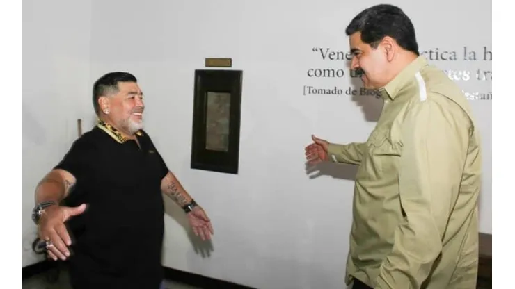 Maradona y Maduro se reunieron en Venezuela.