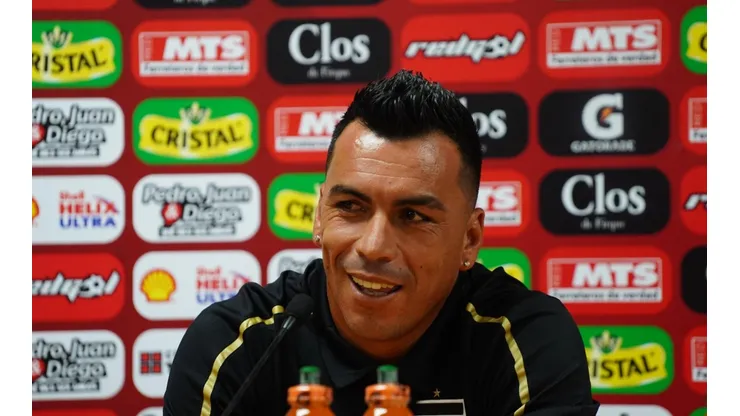 Esteban Paredes en conferencia previo a la final de la Copa Chile.