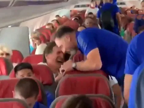 Mario Salas y Hernán Caputto se encuentran y se matan de la risa en el avión a Temuco