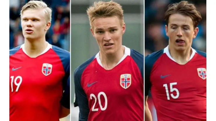 Las tres promesas del fútbol de Noruega.