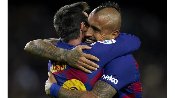 Vidal y Messi, socios en el Barça.