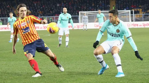 Alexis Sánchez ingresó en los últimos minutos del empate de Inter ante Lecce