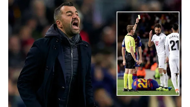 El reclamo del técnico del Granada: "Nos vamos dolidos porque Arturo Vidal se ha ido sin amarilla"