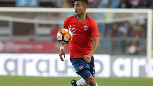 Nicolás Díaz en la Roja sub 20.
