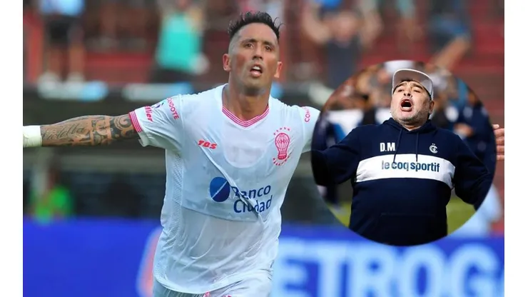 Lucas Barrios al Gimnasia de Maradona.