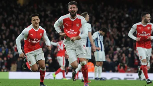 Olivier Giroud formó una dupla goleadora con Alexis Sánchez en el Arsenal de Arsene Wenger