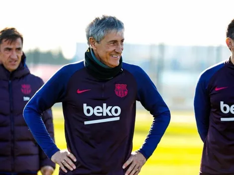 Setién se pone metas altas en su presentación en Barcelona