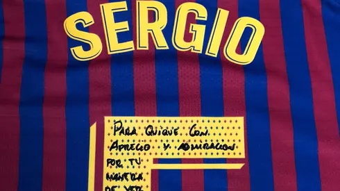 Busquets le regaló su camiseta al nuevo técnico del Barcelona en 2018