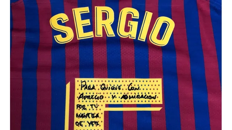Busquets le regaló su camiseta al nuevo técnico del Barcelona en 2018