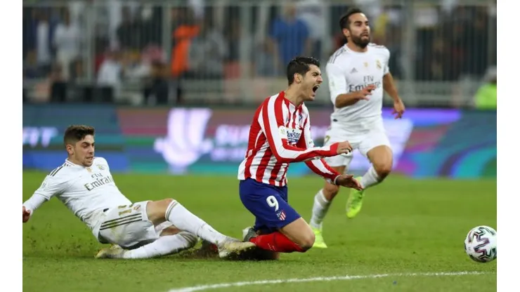 La patada maletera de Federico Valverde contra Álvaro Morata en la final de la Supercopa de España