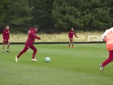 Queda magia: el tremendo golazo del Muñeco Gallardo en entrenamiento