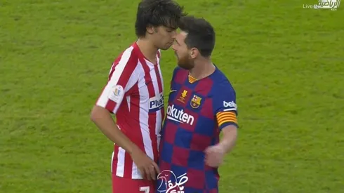 Acalorada discusión entre Messi y Felix