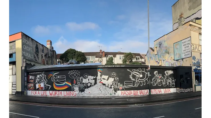 Inglaterra: Pintan mural en apoyo al movimiento social de Chile