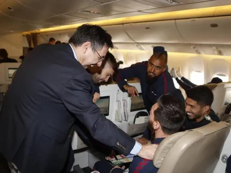 Presidente y pesos pesados del Barcelona presionan a Vidal en el avión a Arabia