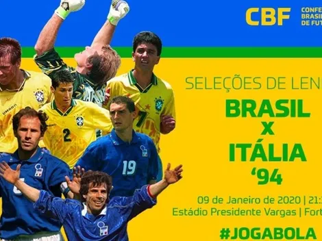 Estrellas legendarias de Brasil e Italia reeditarán la final del Mundial del 94'