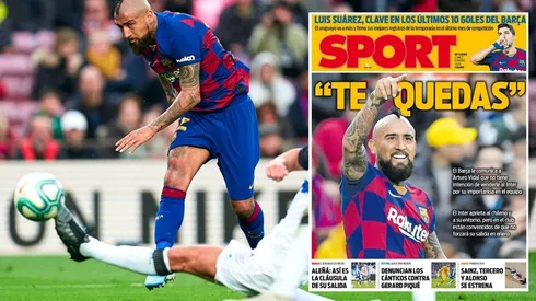 "Te quedas": Diario Sport pone a Arturo Vidal en portada y asegura su continuidad en Barcelona