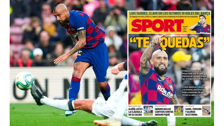 "Te quedas": Diario Sport pone a Arturo Vidal en portada y asegura su continuidad en Barcelona