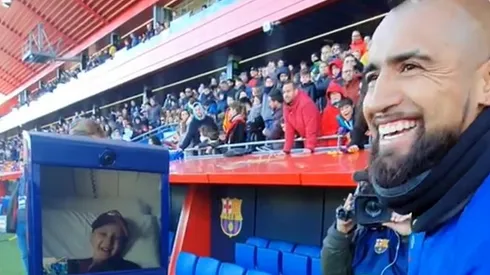 Arturo Vidal le entregó un lindo momento a un niño hospitalizado