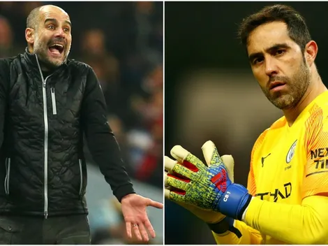 Guardiola defiende a Bravo tras su error con los pies