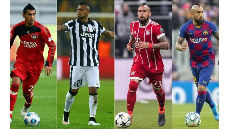 Vidal en el Leverkusen, Juventus, Bayern y Barcelona.