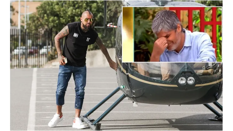 La llegada de Vidal al estadio en helicóptero sacó roncha entre los seguidores del King