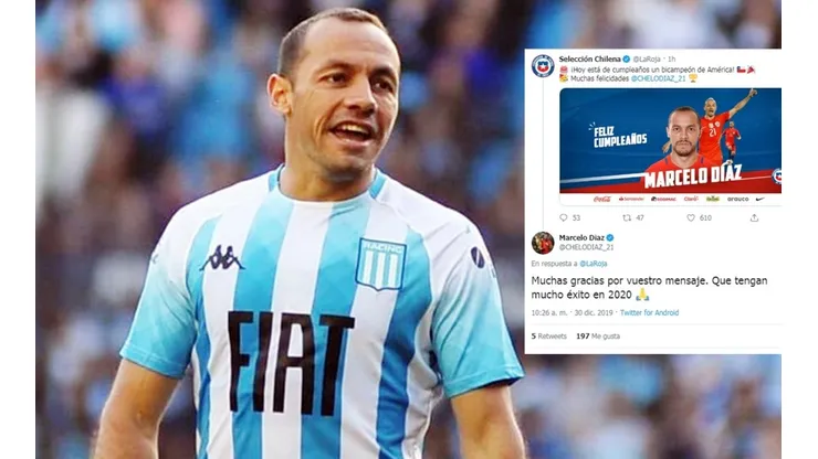 Marcelo Díaz recibió el cariño de la selección chilena, Universidad de Chile y Hamburgo