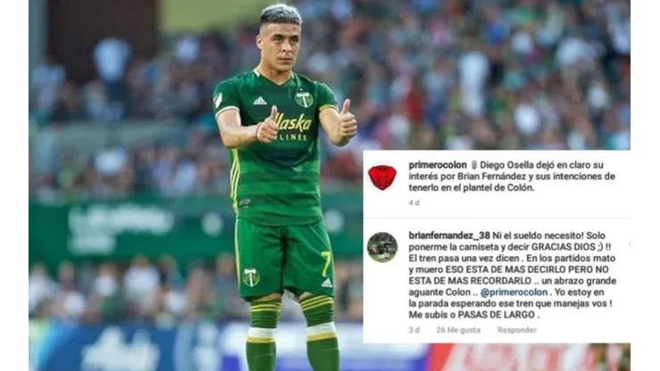¿Se olvida de Colo Colo? Brian Fernández quiere jugar en Colón