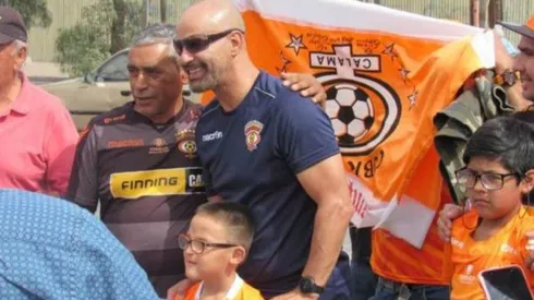 El 'Fantasma' después de dirigir su primera práctica en Calama.