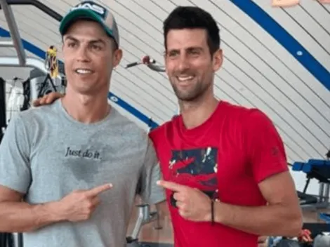 Video: CR7 le da clases de salto a Novak Djokovic