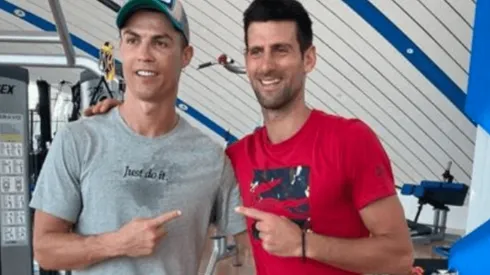 CR7 le da clases de salto a Novak Djokovic