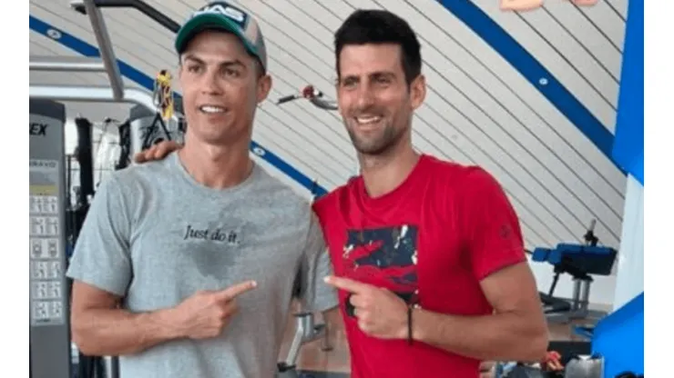 CR7 le da clases de salto a Novak Djokovic