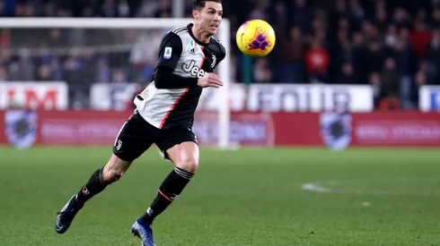 CR7 disputando la Supercopa de Italia ante Lazio.