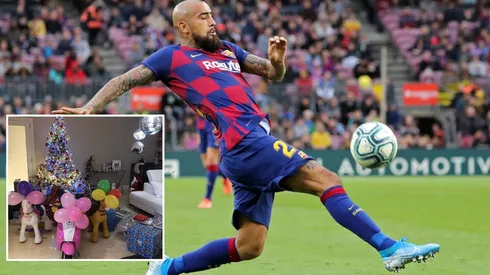 ¿Palo al Barça? Arturo Vidal celebra navidad sin tradición catalana en su árbol